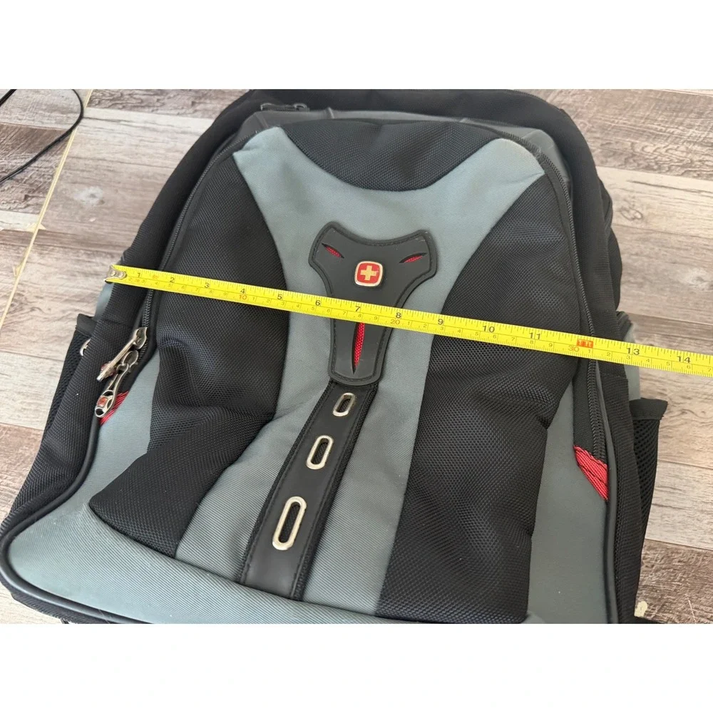 SwissGear Laptop Backpack Large Black Grey Tech Travel School Work Commuter Bag